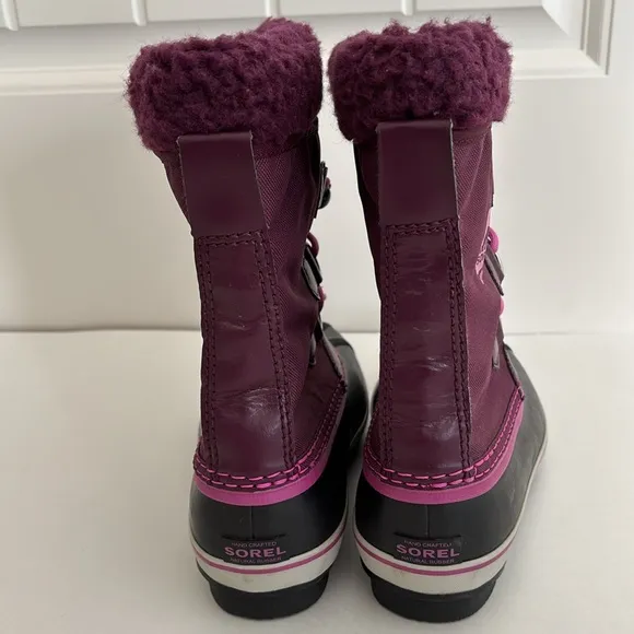 Sorel Black‎ Purple Lined Snow Waterproof Boots Mens Size 4