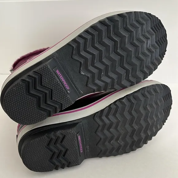 Sorel Black‎ Purple Lined Snow Waterproof Boots Mens Size 4