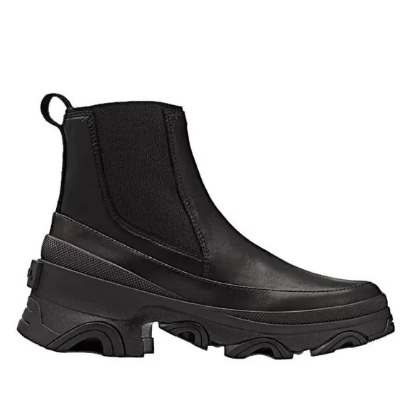 SOREL BREX Chelsea Lug Sole Waterproof Booties Women's Shoes Black Size 7