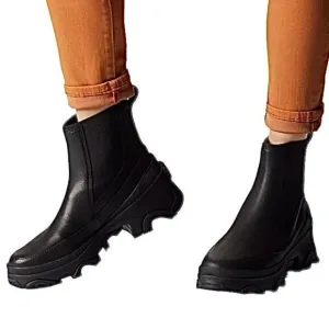 SOREL BREX Chelsea Lug Sole Waterproof Booties Women's Shoes Black Size 7