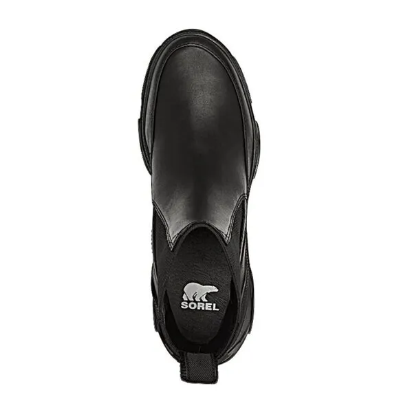 SOREL BREX Chelsea Lug Sole Waterproof Booties Women's Shoes Black Size 7