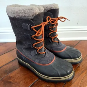 SOREL Caribou Boots Men's Sz 10 Waterproof Wool Lined Snow Boots NM1000-028