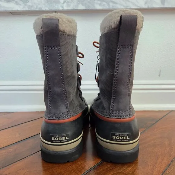 SOREL Caribou Boots Men's Sz 10 Waterproof Wool Lined Snow Boots NM1000-028