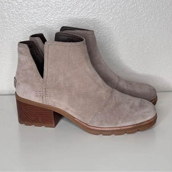 Sorel Cate Cutout Beige Suede Bootie Size‎ 8