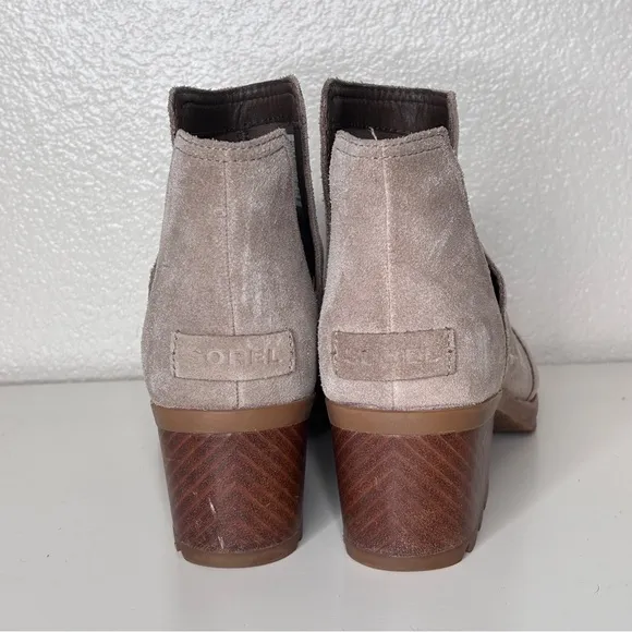 Sorel Cate Cutout Beige Suede Bootie Size‎ 8