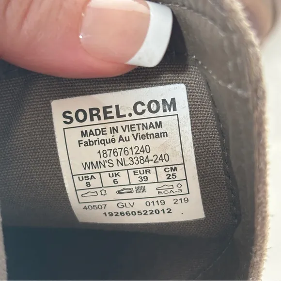 Sorel Cate Cutout Beige Suede Bootie Size‎ 8