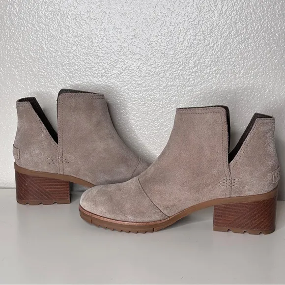 Sorel Cate Cutout Beige Suede Bootie Size‎ 8