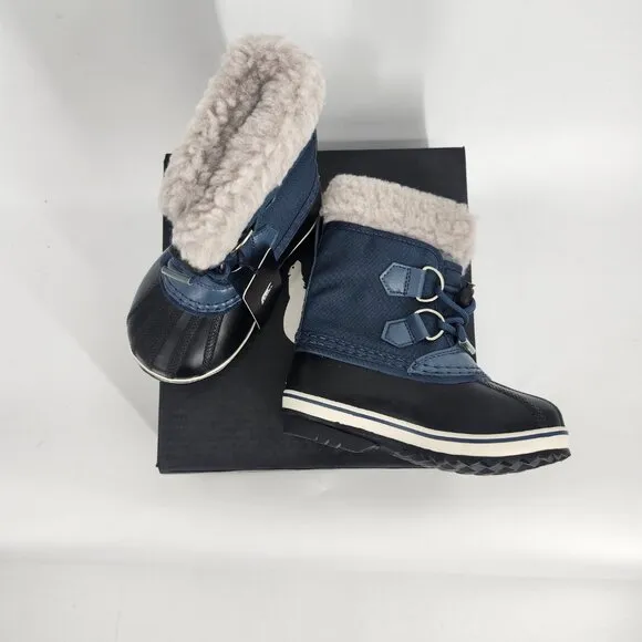 Sorel Children's Yoot Pac Nylon Winter Boots Uniform Blue/Black Size 9 NWB