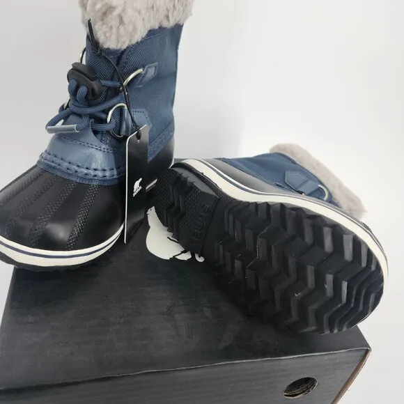 Sorel Children's Yoot Pac Nylon Winter Boots Uniform Blue/Black Size 9 NWB