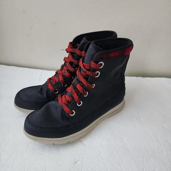 Sorel Explorer 1964 Boots Size 10 Buffalo Plaid Snow Winter Waterproof Canvas