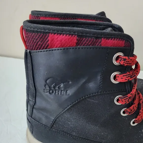Sorel Explorer 1964 Boots Size 10 Buffalo Plaid Snow Winter Waterproof Canvas