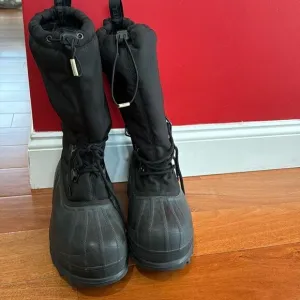 Sorel Glacier Black Winter Boots 1042- 010 Lined Snowmobile Winter Men's Size 8