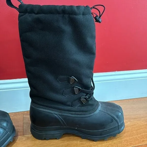 Sorel Glacier Black Winter Boots 1042- 010 Lined Snowmobile Winter Men's Size 8