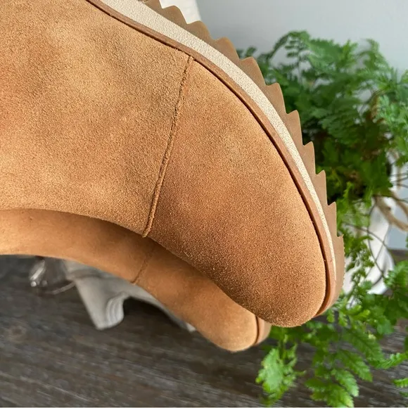 Sorel Harlow Suede Leather Chelsea Bootie Women’s 7 Boots Tan Brown
