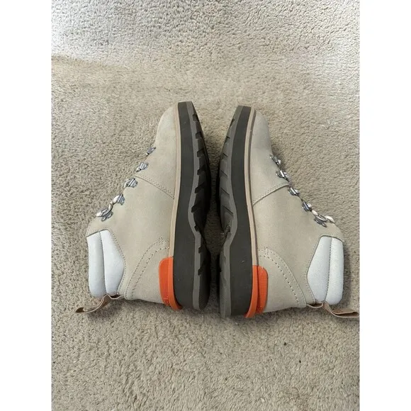 Sorel HI-LINE Beige Suede Leather Waterproof Lace Up Hiker Boots Womens Size 8.5