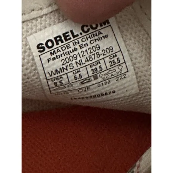 Sorel HI-LINE Beige Suede Leather Waterproof Lace Up Hiker Boots Womens Size 8.5