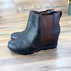 Sorel Joan of Arctic ii Brown Lug Soled Boots Womens 11 Red-Brown Hidden Wedge