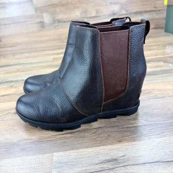 Sorel Joan of Arctic ii Brown Lug Soled Boots Womens 11 Red-Brown Hidden Wedge