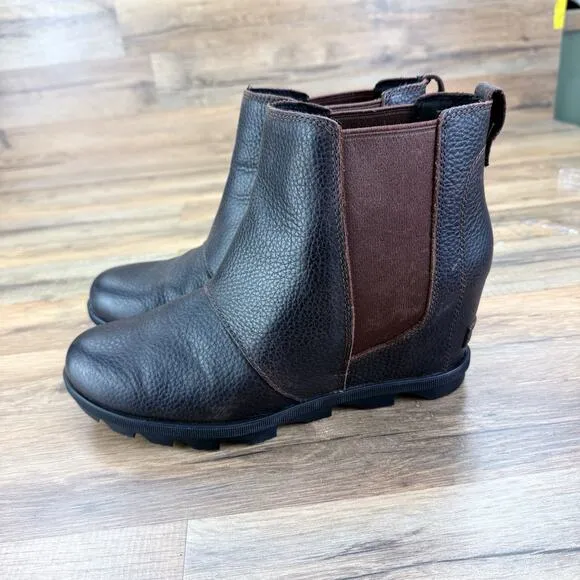 Sorel Joan of Arctic ii Brown Lug Soled Boots Womens 11 Red-Brown Hidden Wedge