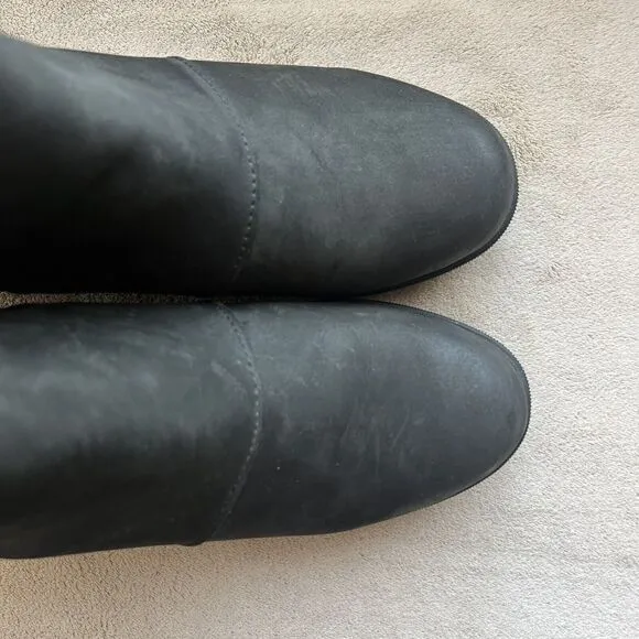 Sorel Joan Of Arctic II Hidden Wedge Heel Black Boot Women 8.5 Waterproof