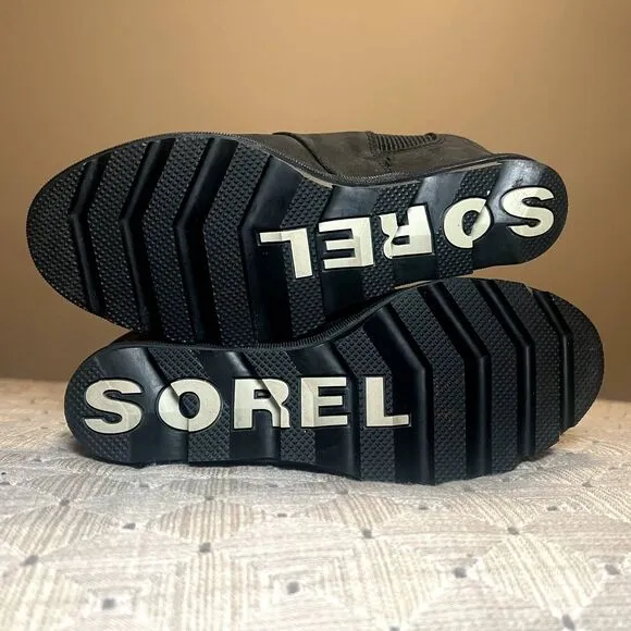 Sorel Joan Of Arctic II Hidden Wedge Heel Black Boot Women 8.5 Waterproof