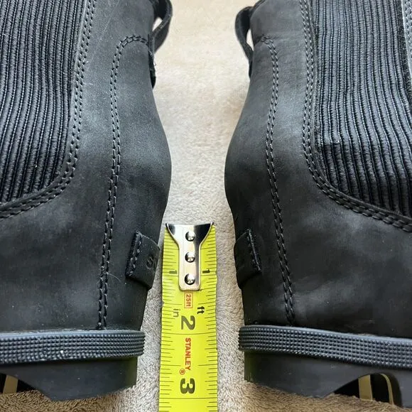 Sorel Joan Of Arctic II Hidden Wedge Heel Black Boot Women 8.5 Waterproof