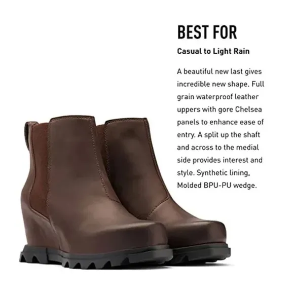 Sorel Joan of Arctic III Waterproof Wedge Chelsea Boots