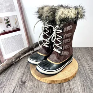 *Sorel | Joan Of Arctic NL1540-256 Sudan Brown Suede Waterproof Boots Size 7