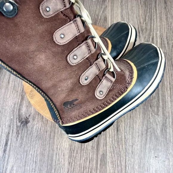 *Sorel | Joan Of Arctic NL1540-256 Sudan Brown Suede Waterproof Boots Size 7