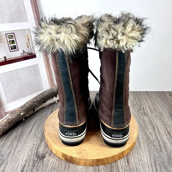 *Sorel | Joan Of Arctic NL1540-256 Sudan Brown Suede Waterproof Boots Size 7