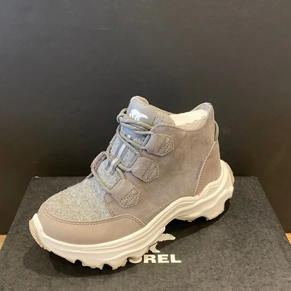 Sorel Kinetic Breakthru Grey Quarry Sneakers Ankle Bootie Boots Shoes Flat 6 NEW