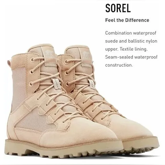SOREL Ladies Caribou Boots Waterproof Tan Size 8 NEW