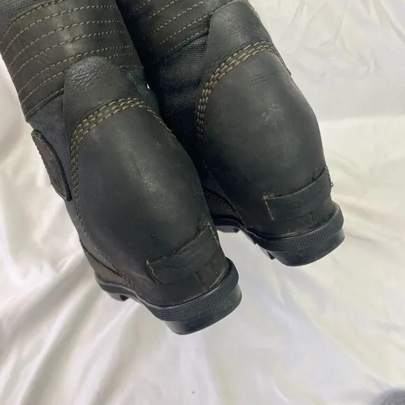 Sorel Lexie Wedge Women Waterproof Black Leather Ankle Boots NL3046-010 Sz 6.5