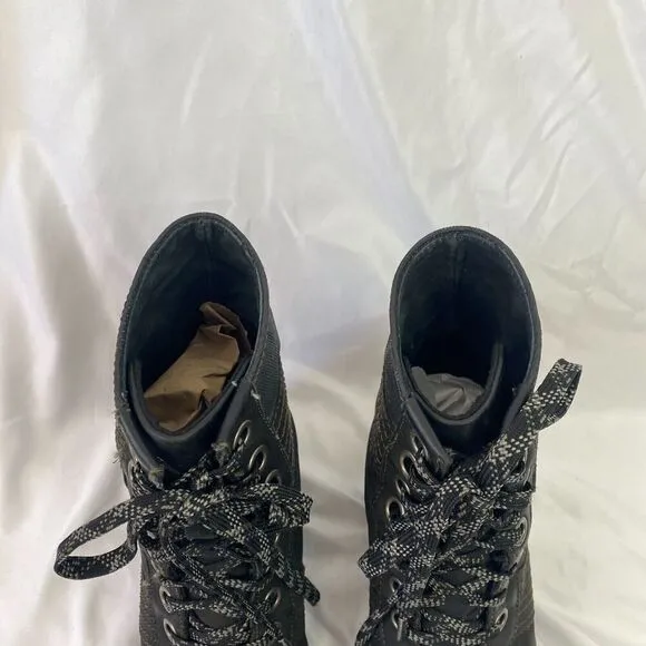 Sorel Lexie Wedge Women Waterproof Black Leather Ankle Boots NL3046-010 Sz 6.5