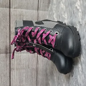 Sorel Lexie Wedgie Black/White Waterproof Boots, Little Girls Size 1, NWT