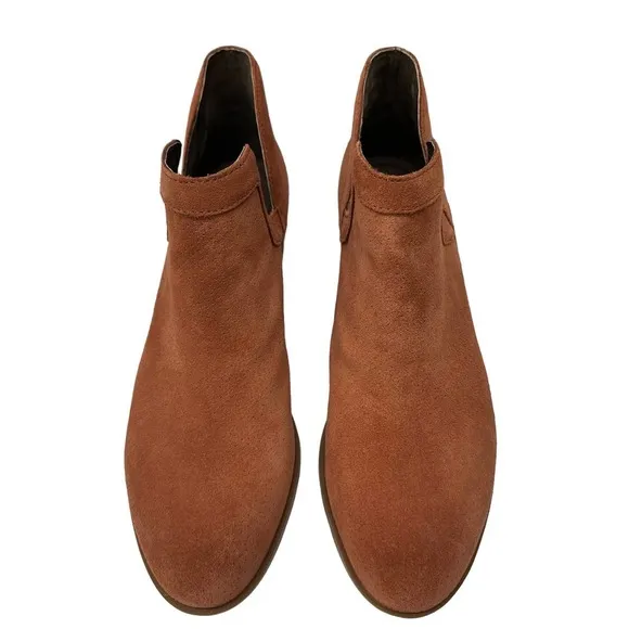 Sorel Lolla Cut Out Ankle Boots Camel Brown Elk Red Orange Waterproof Suede 12