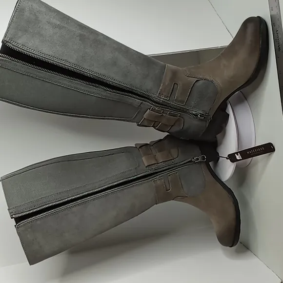 Sorel -Lolla II-Leather Waterproof Knee High Boots - Quarry Grey - size 7. NWOT