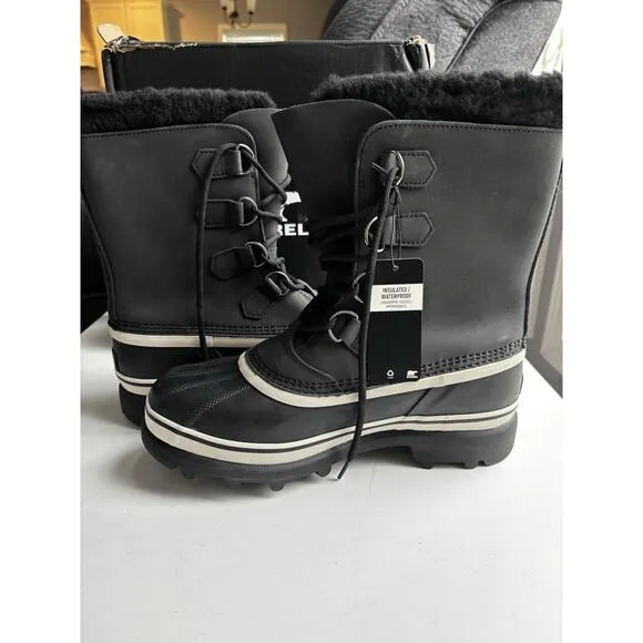 SOREL - Men's Caribou Waterproof Boot for Winter Black Size US 8 / UK 7 NEW