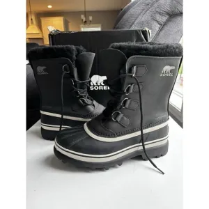 SOREL - Men's Caribou Waterproof Boot for Winter Black Size US 8 / UK 7 NEW