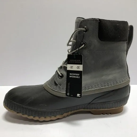 Sorel Men's Cheyenne II, Waterproof Gray Winter Boots, Size 10M
