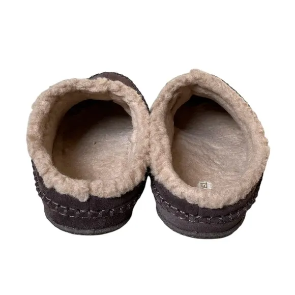 SOREL Men’s Falcon Ridge II Brown Suede Shearling Slippers Brown 11