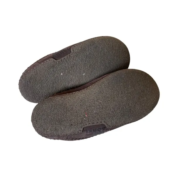 SOREL Men’s Falcon Ridge II Brown Suede Shearling Slippers Brown 11