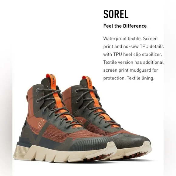 Sorel Men's Kinetic Rush Mid-Top Boots