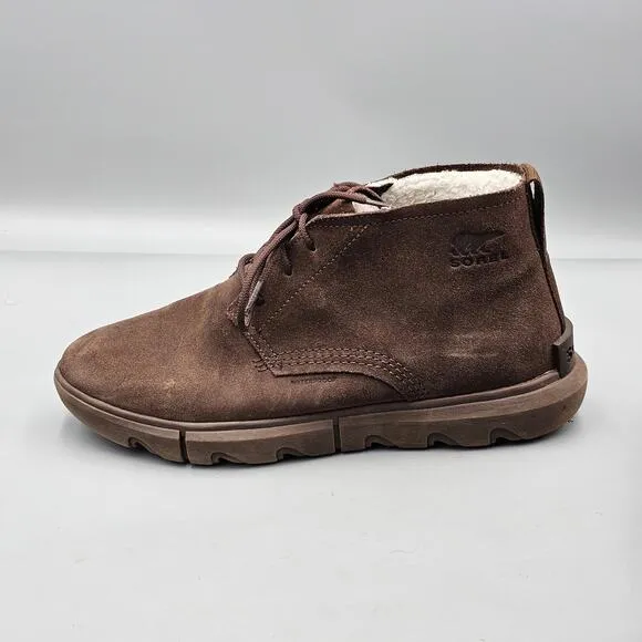Sorel Men's Size 9 US VGC Explorer Next Drift Brown Waterproof Suede Boots