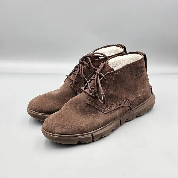 Sorel Men's Size 9 US VGC Explorer Next Drift Brown Waterproof Suede Boots