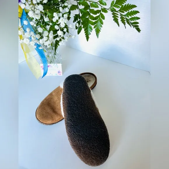 SOREL Nakisha II Slide Women's Slippers Brown/Camel Faux Fur Top Band