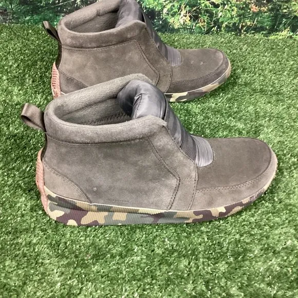 Sorel Out N About Plus Mid Boots Suede Camo 10