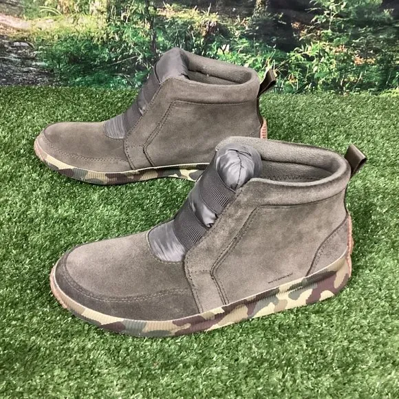 Sorel Out N About Plus Mid Boots Suede Camo 10