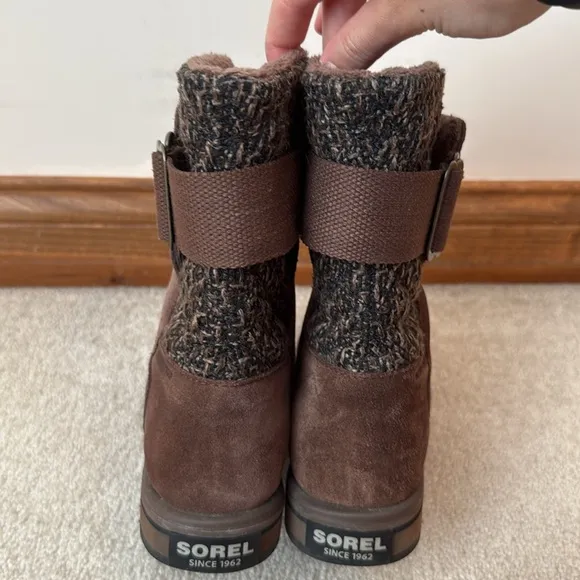 Sorel Rylee Brown Buckle Snow Boots Waterproof Womens Size 7