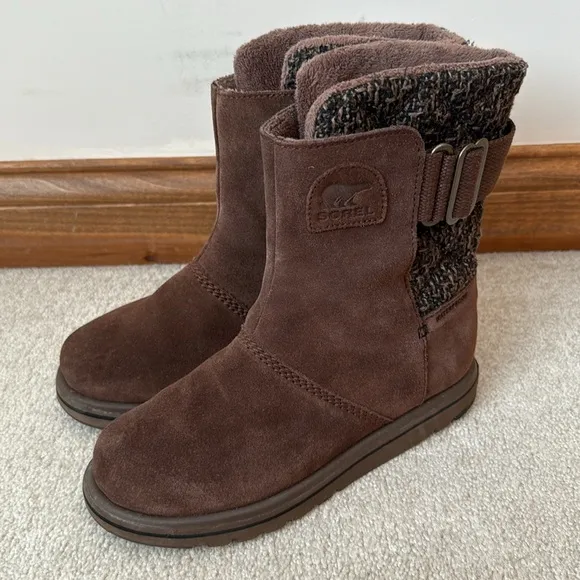Sorel Rylee Brown Buckle Snow Boots Waterproof Womens Size 7